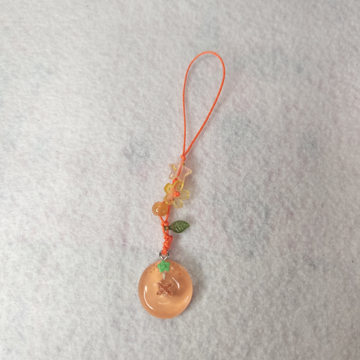 Orange Phone Charm