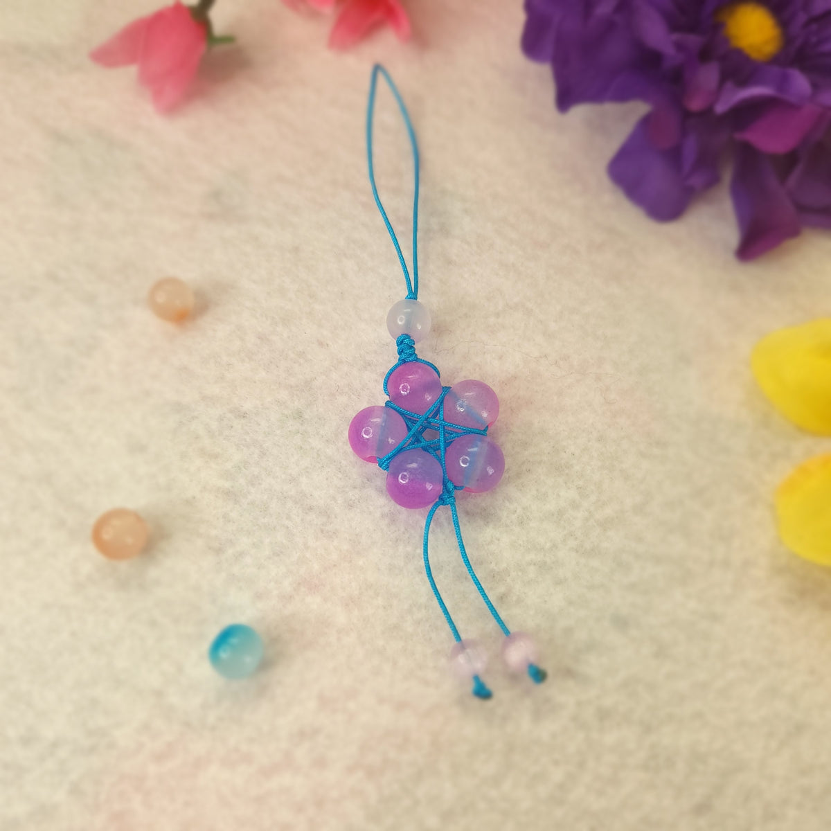 Penta-bead charm (Purple)